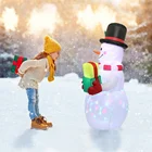 Ourwarm Wholesale 5ft Outdoor Decoration LED Lights US Christmas Snowman Inflatable