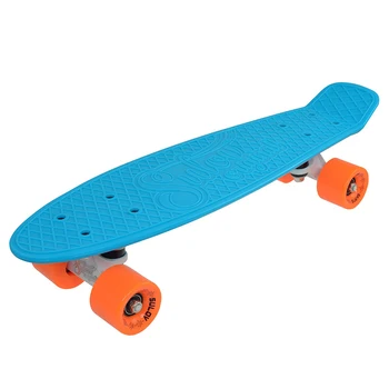 RSA professional kids adult plastic fish skateboard 22 inch penny board deck skate board long board PU 4 Wheels skateboards