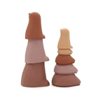 Educational Oem New Design Educational Stacker Toys Animal Shape BPA Free Silicone Set