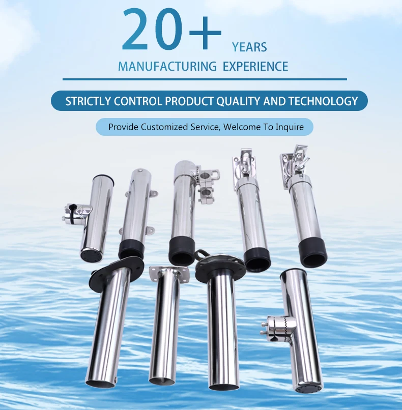 product heavy duty marine accessories fishing boat rods holder adjustable rail mount rod clamp holders stand fishing rod holder-3