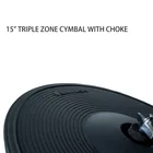 Lemon Cymbal 15" Triple Zone Ride Cymbal For Electronic Drum