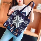 Ladies 2020 Autumn And Winter New Snowflake Christmas Hand Bag Shopping Bag Wool Knit Casual Shoulder Bag Ladies
