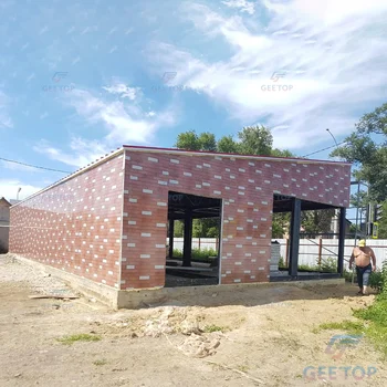 New design brick red prefab house custom 20ft Container house  2 bedroom  prefabricated structure mobile room