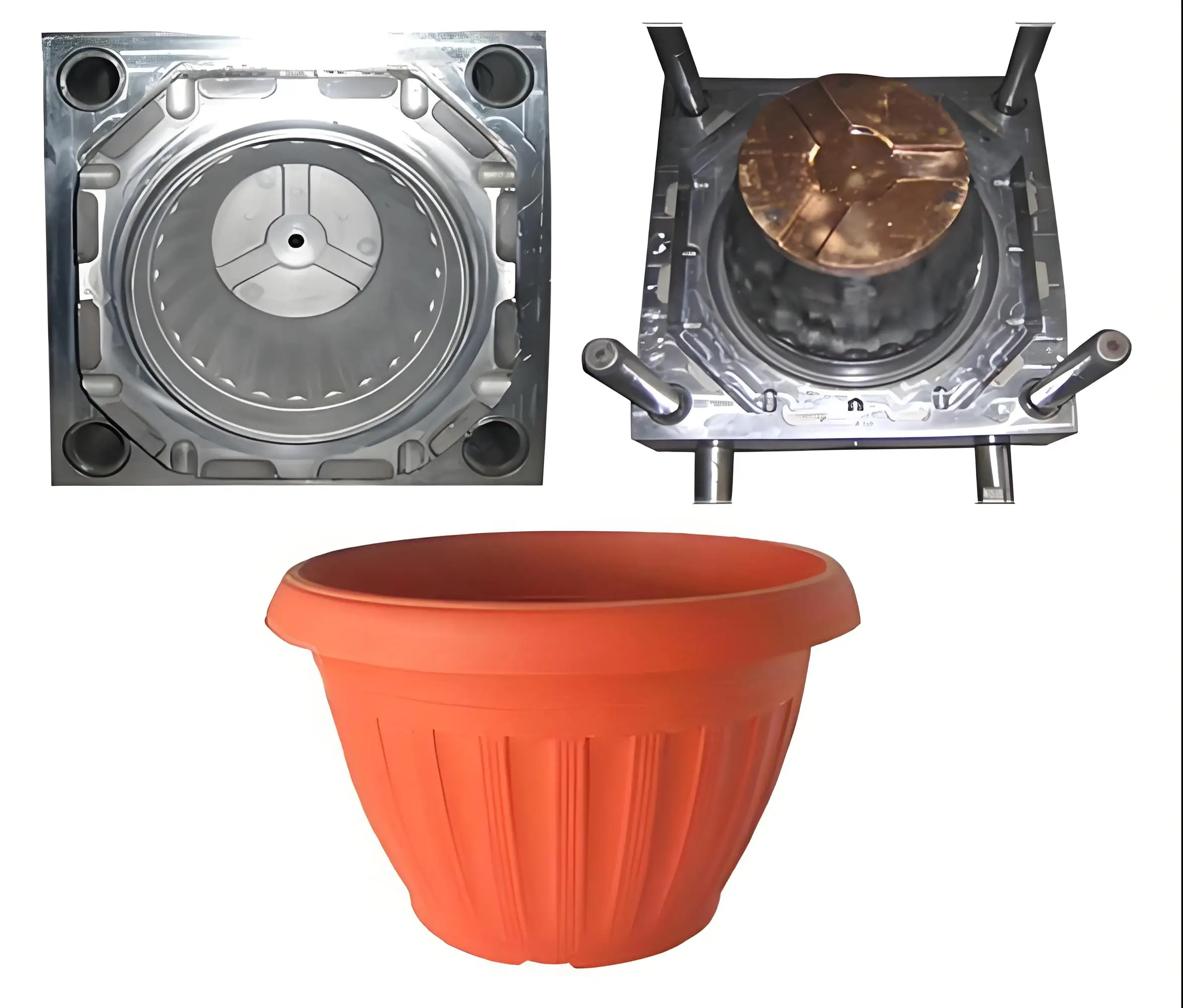 高精度专业厂家定制塑料花盆模具大型注塑花盆模具
