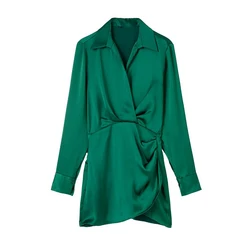 2022 spring new trendy women clothes suit jacket long sleeve slimming fit women's elegant blazer dress with waist belt