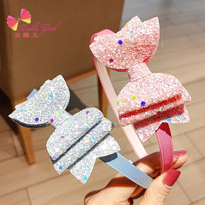 Toddler/kids Headband with Sparkly Bow 3 colors available