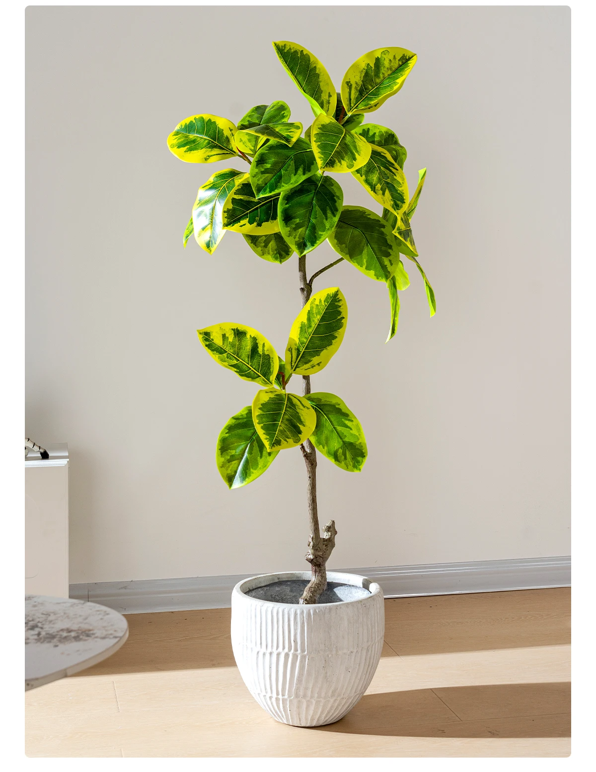 Banyan Tree Bonsai Artificial Plastic Live Indoor/Outdoor Potted Green Yellow Grass Palm Greenery Decoration Free for Home factory