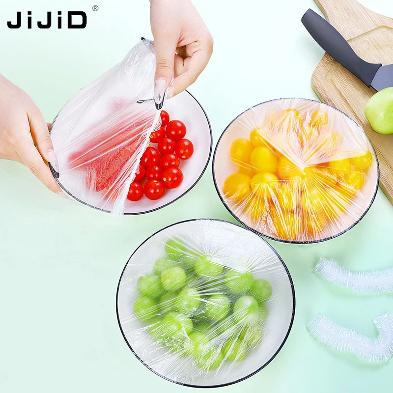 Jijid Food Grade Disposable Plastic Wrap Cover Bag Bowl Elastic Mouth