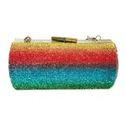 Clutch Ladies Rhinestones Clutch Purse Shiny Cans Shaped Rainbow Diamonds Crystal Evening Shoulder Bags Bottle Can Bags