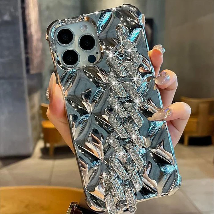 Uposao IPhone XR Flip Hülle Mit Strass-Diamanten – Leder Brieftaschen-Case Mit Magnetverschluss Und Kartenfach