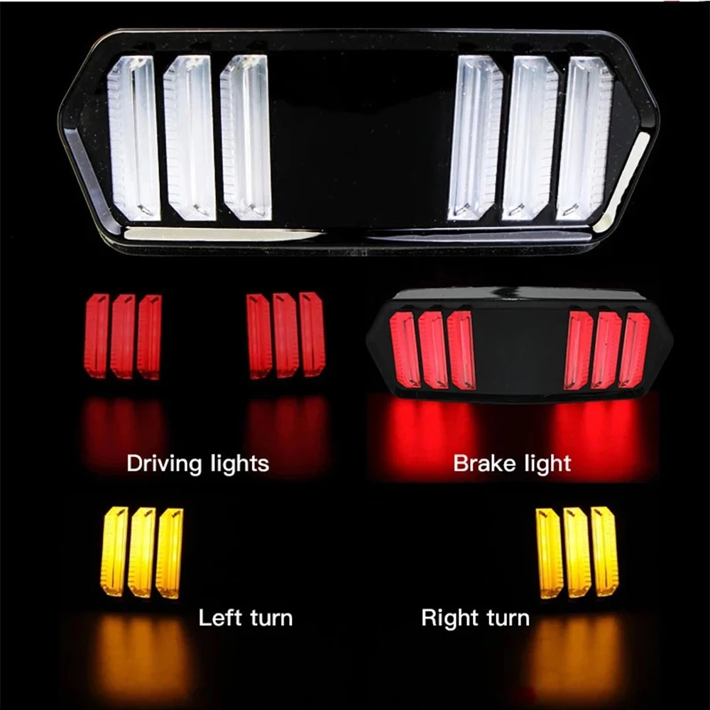 Motorcycle Led Tail Light Rear Light Signal Lights Running Turn Signal