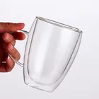 Glass Glassglass Hot Sale 300ml Transparent High Borosilicate Glass Tea Cup For Home