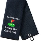Golf Manufacturer Waffle Microfiber Embroidered Golf Towels Funny Hand Towels Golf Towels For Golf Bags With Clip