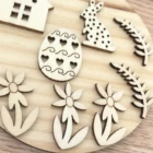Wood Gift Set DIY Wood Disc Laser Cut Wood Small Piece Icons Handicraft