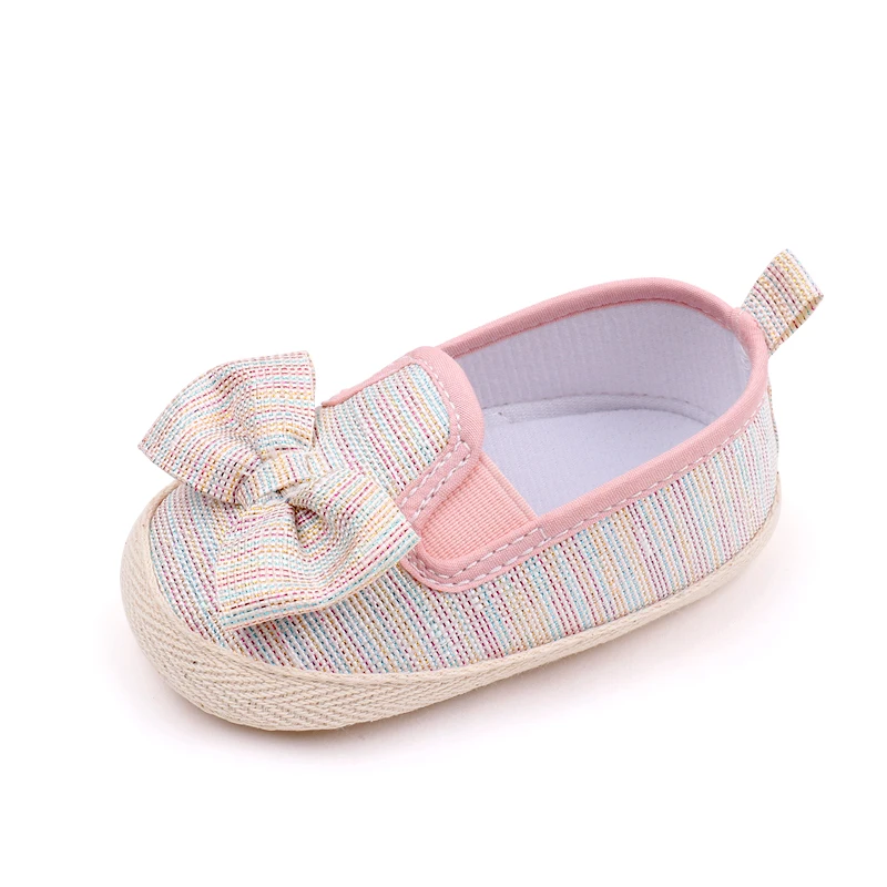 New Arriving Spring and Autumn Unlaced Bow Soft Soled Baby Toddler Shoes for Girls factory