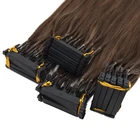 Wholesale Natural Color Straight 6D Human Hair Extension