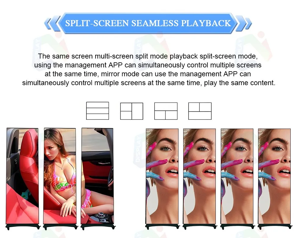 Factory High Quality Ultra-Thin Indoor LED Poster Display Screen Popular Advertising Video Wall and Display Machine for Private factory