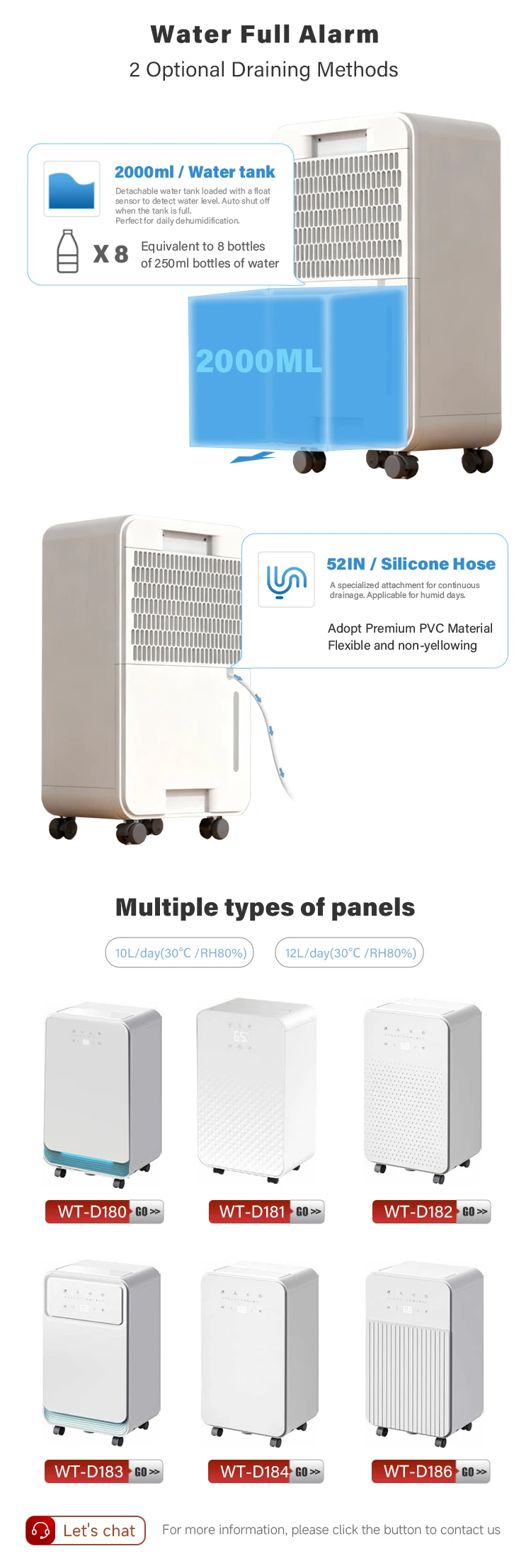 Manual Drainage Portable Dehumidifiers, 12L/Day, APP - detail 12