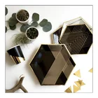 Black Gold Party Supplies New Black Gold Paper Plate Disposable Party Cutlery Cups Napkins Birthday Party Supplies