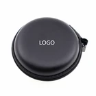 Earphone Case Cases Cheapest Promotion Custom Logo Hard Shell Zipper Earphone EVA Case Round Ear Bud Carrying Cases