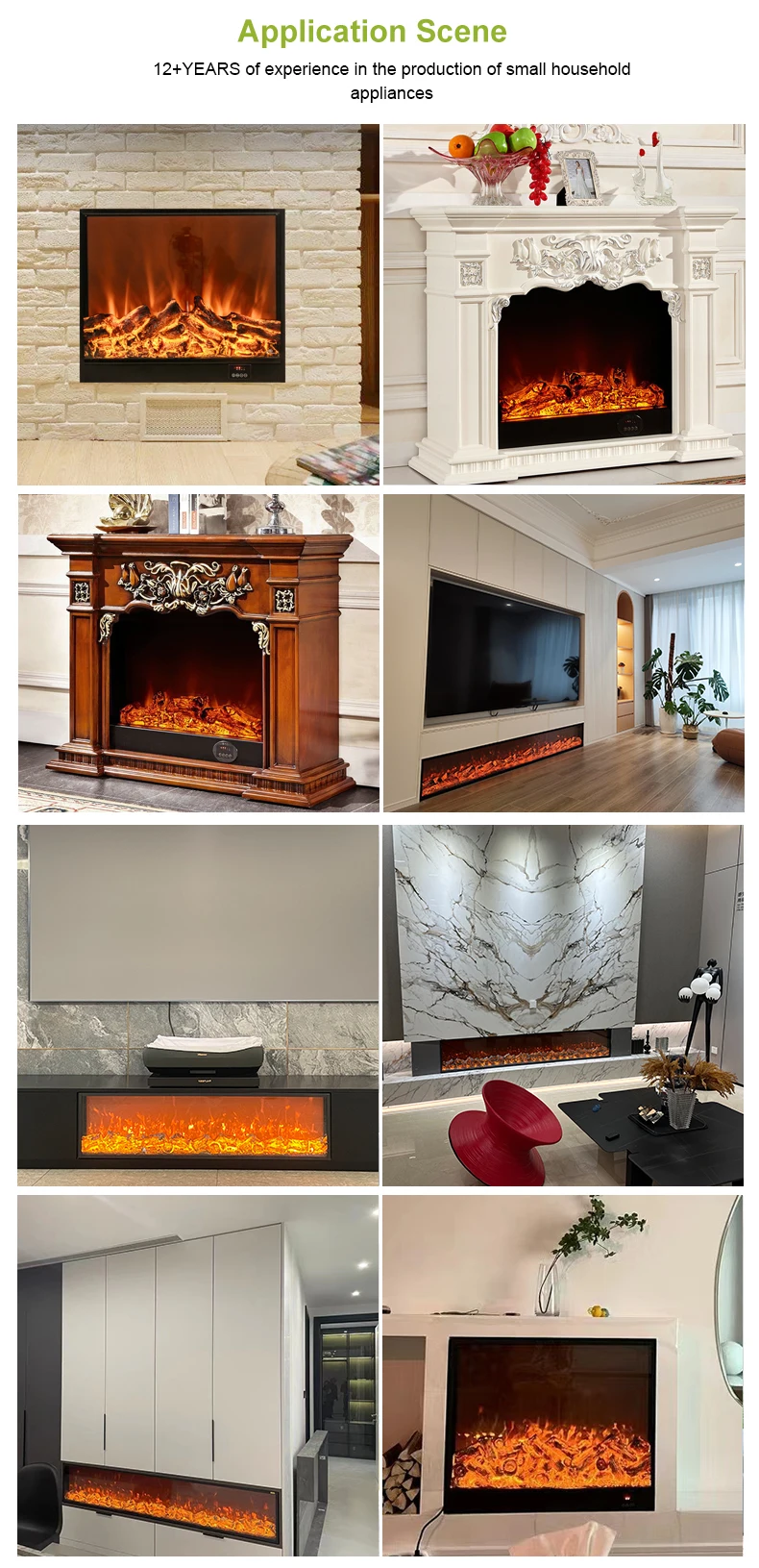 Electric Fireplace, Wall, 20-80W, CRS - detail 18