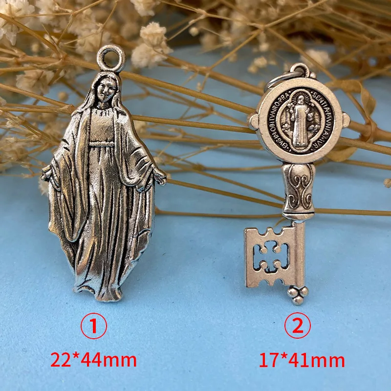 San Benito Medal Cross Jesus Character Pendant Zinc Alloy Saint Benedict Pendant charm Women Men Religious Jewelry Accessories
.jpg