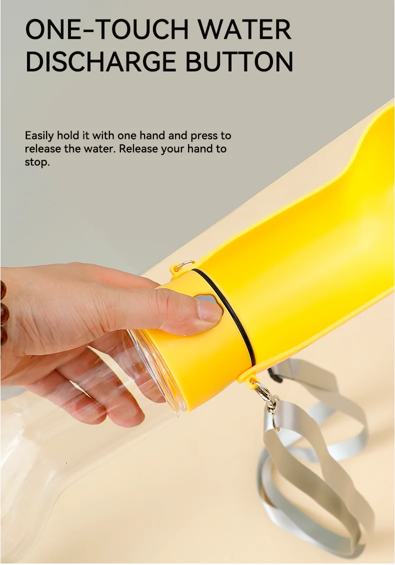 New Portable 2 in 1 Pet Water and Food Bottle for Outdoor Travel Easy to Clean Dishwasher Safe Pet Supplies details