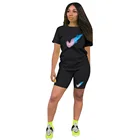 Clothing MW8326 2021 Short 2 Piece Set Casual Women Clothing Sets Hot Yoga Jogging Sports Bodysuits Clothes