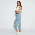 Denim Jeans Jeans DiZNEW Wholesale High Stretch Washed Denim Jeans Slim Fitting Lady Summer Jeans Women's Pencil Pants