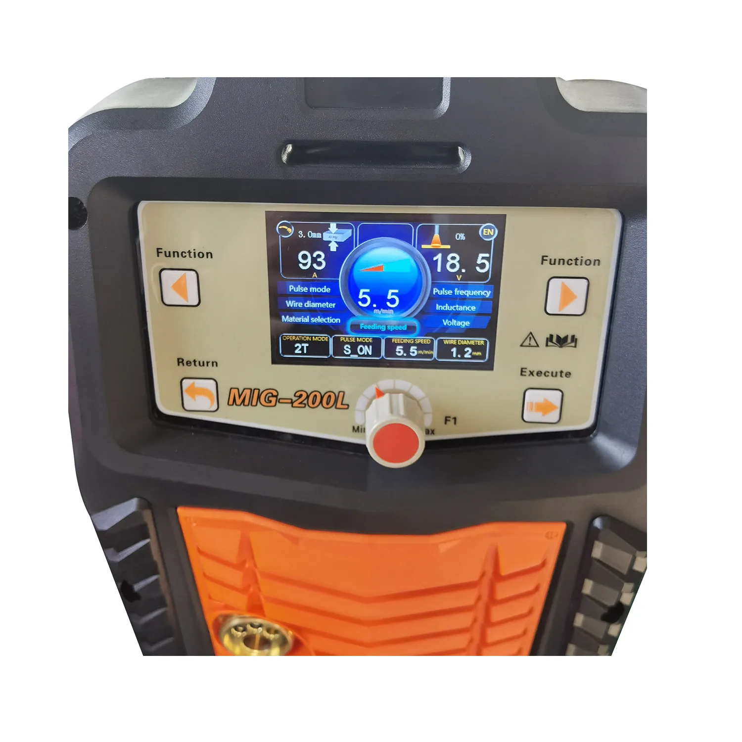 Double Pulse Multi Function LCD Panel MIG TIG MMA Welder 16KGS Feeder 3-Phase Model MIG200L for Steel and Cast Iron factory