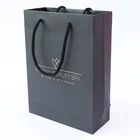 Black Shopping Bags Wholesale Luxury Black Printed Custom Logo Clothing Shopping Bags Gift Paper Packaging Bags