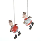 Wing Hot Product Trends Assorted Metal Christmas Angel Hanging Spring Decoration With Heart Star Flexible Leg Gold Wing