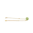Jade Bracelets Chris April 316L Stainless Steel 18k PVD Plated Natural Jade Gem Charm Tennis Chain Bracelets