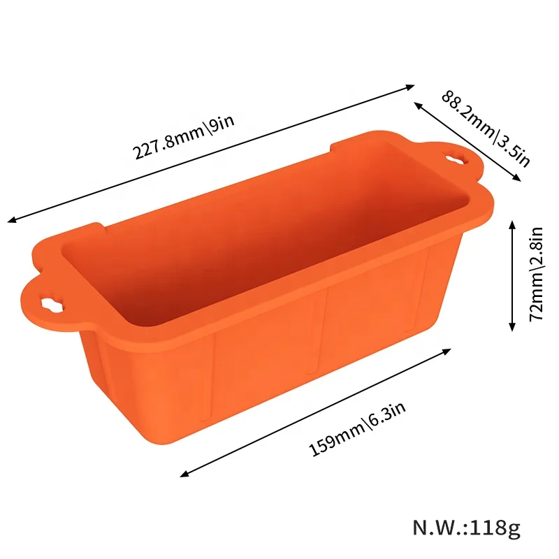 BPA Free Rectangular Silicone Loaf Pan Nonstick Bread Loaf Pan Food Grade Silicon Mini Loaf Pans for Baking Bread