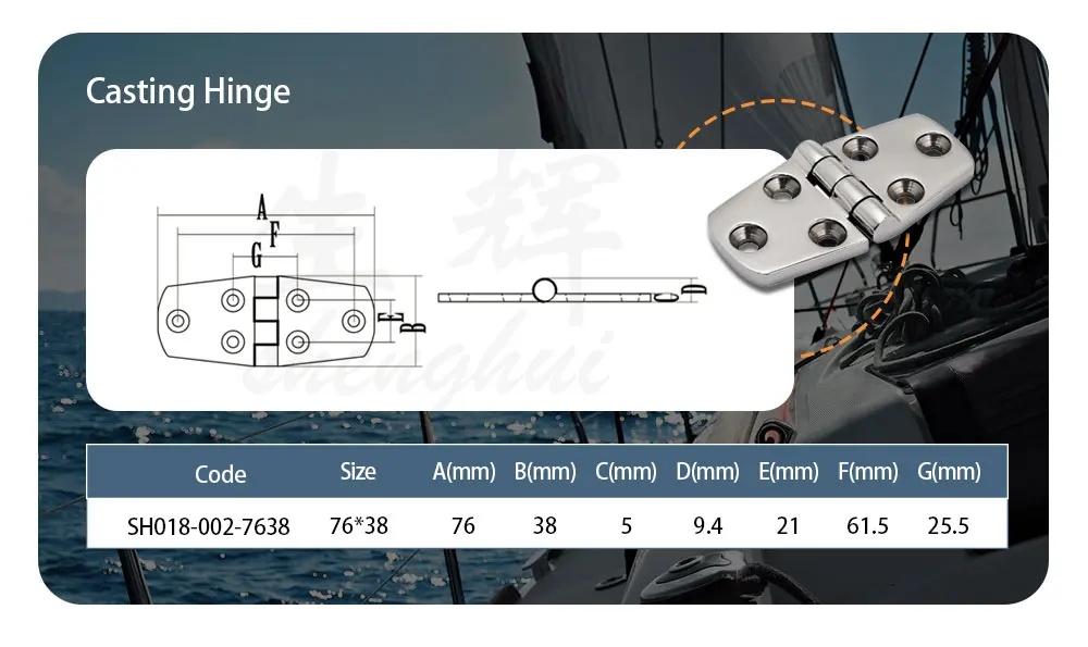 product hatch butt hinge mirror polished marine grade stainless steel heavy duty solid mirror like polished hinge door hinge-1
