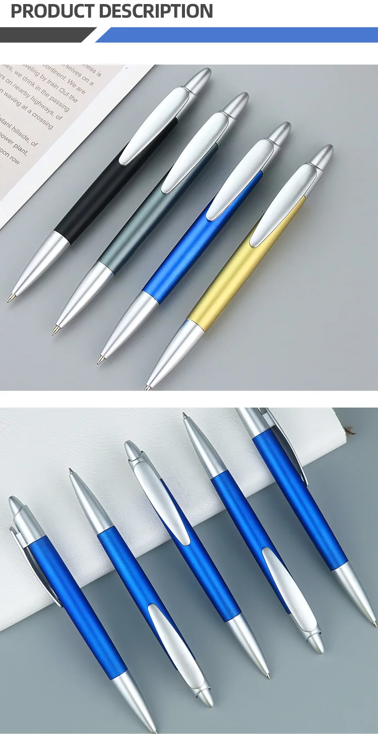 Wholesale Custom Logo Gel Ballpoint Pens for Enterprise Office & Hotel Meeting Advertising Signature Gift Plastic Push Pens
