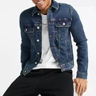 Logo Customize Logo New Stylish Men Skinny Western Denim Jacket Boys' Jeans Jacket
