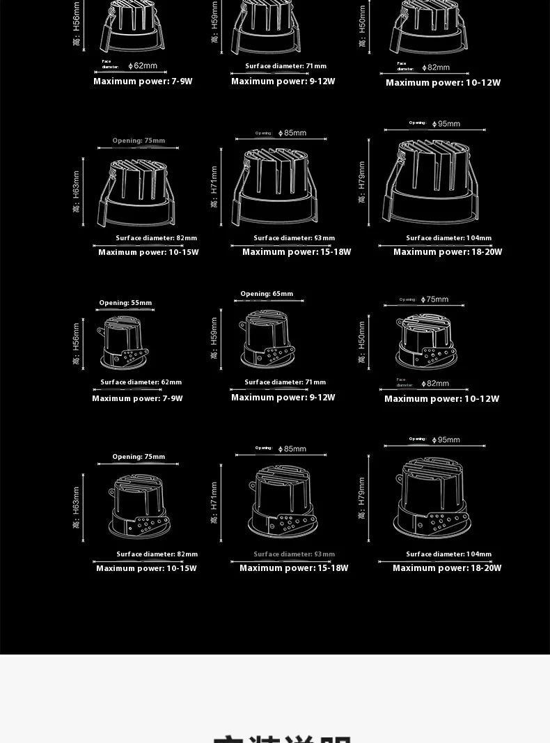 Randloser LED COB Einbauspot, tiefentblendet, gebogene Oberfläche – blendarm – 10er-Pack 12 Hd51575efb78241fb98252fb0e334a7e3z