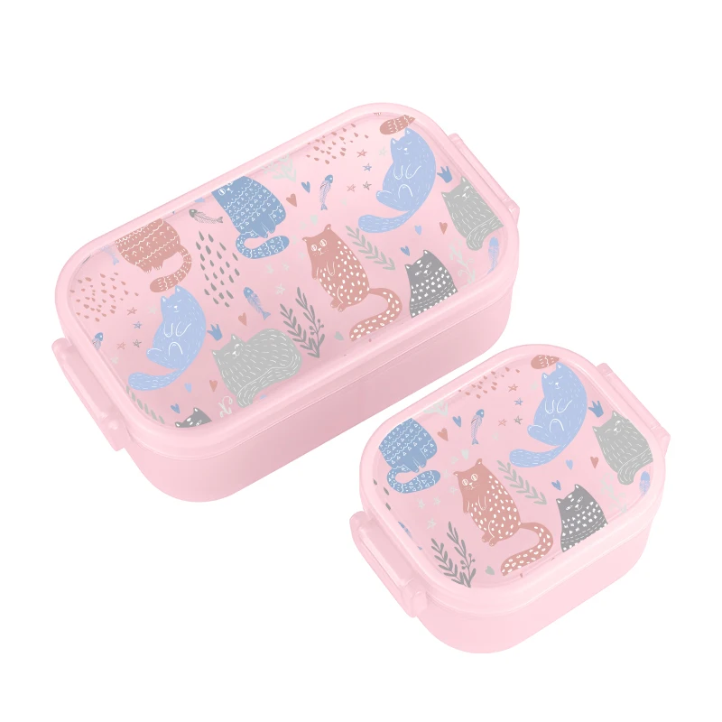 New Arrival ODM Available Fashional Cute Unicorn Microwaveable Food Grade Plastic Kids Lunch Box