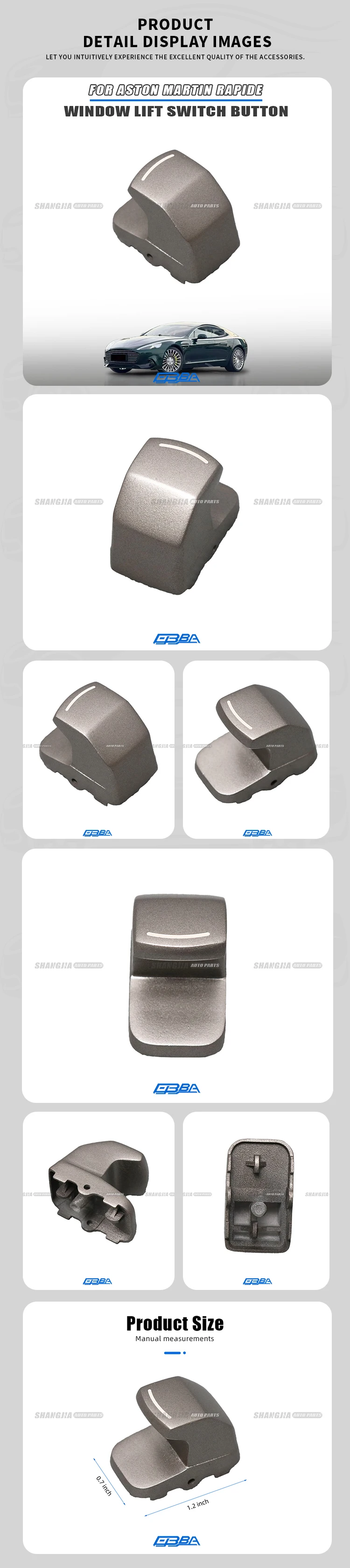 Wholesale Car Accessories Plastic Lifter Switch Button For Aston Martin Rapide 2010 2017 OE AD43-F2 Combination Switch Button factory