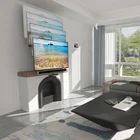 Tv Mount Tv Factory Supply Flip Down Swivel Fireplace TV Mount With Height Adjustment Sound Bar