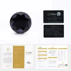 Stone Factory Price GRA Certificate C C Round D Color VVS Black Moissanite Stone
