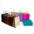 Wholesale Shopping Bag Custom Pattern Logo Print Wholesale Shopping Kraft Paper Bag Gift Bag With Handle
