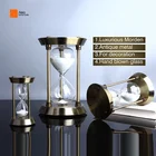 Hour Glass Aleo Classic Custom Sand Timer Sliver/Brass Antique Hourglass Different Size Metal Hour Glass Sand Timer