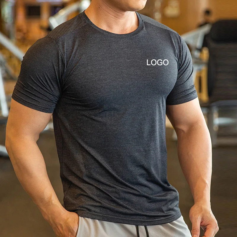 Custom Quick Dry Activewear T Shirt Men Gym 85%nylon Training Running Sports Clothes For Men Lightweight Elastic Plain T Shirts