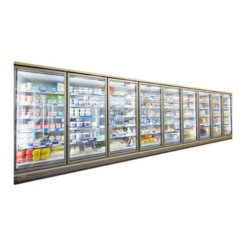 Commercial refrigeration equipment walk in freezer cooler glass door for supermarket