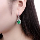 Diamond Real Fashion Jewellery Natural Emerald Diamond Real Gemstone 9k Gold Jewelry Earrings