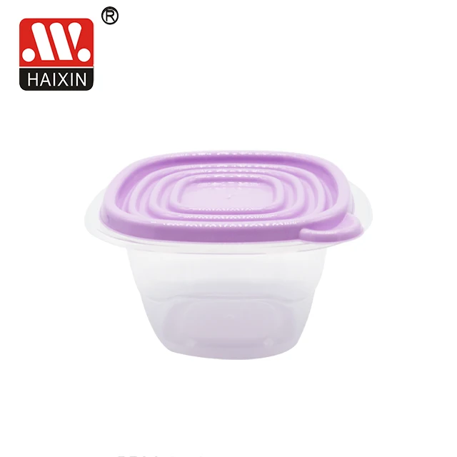 Plastic set of 4 food storage container meal prep microwave safe food containers with lids