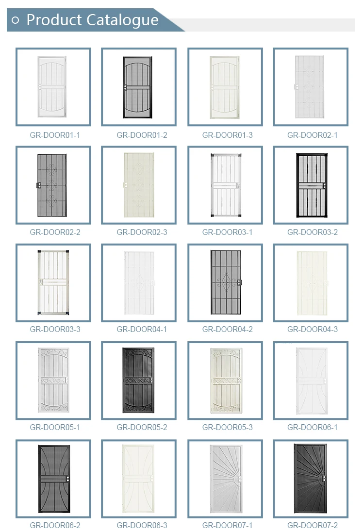 Reliable quality stainless steel security doors wrought iron door exterior security doors