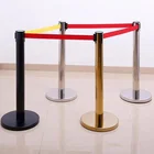 Pole Barrier Customised Stainless Steel Stanchion Pole Crowd Control Barrier Safety Isolation Belt